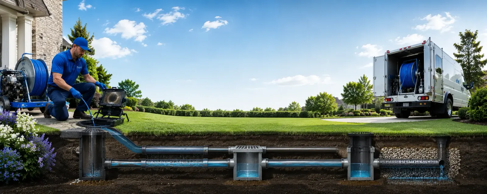 Outdoor drain cleaning information for West Halifax, VT